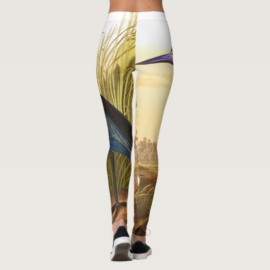 Blue Crane of Heron van John James Audubon Leggings (Achterkant)