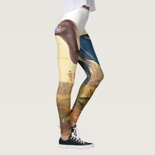 Blue Crane of Heron van John James Audubon Leggings (Rechts)