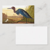Blue Crane of Heron van John James Audubon Visitekaartje (Voorkant / Achterkant)