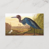 Blue Crane of Heron van John James Audubon Visitekaartje (Voorkant)