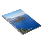 Blue Crater Lake Landschapsfoto Notitieboek (Rechterzijde)