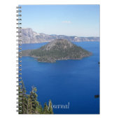 Blue Crater Lake Landschapsfoto Notitieboek (Voorkant)