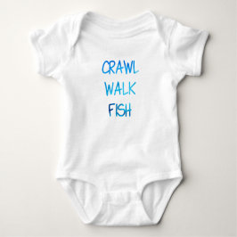Blue Crawl Walk Fish Romper