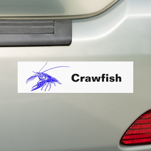 blue crayfish bumpersticker (Op auto)