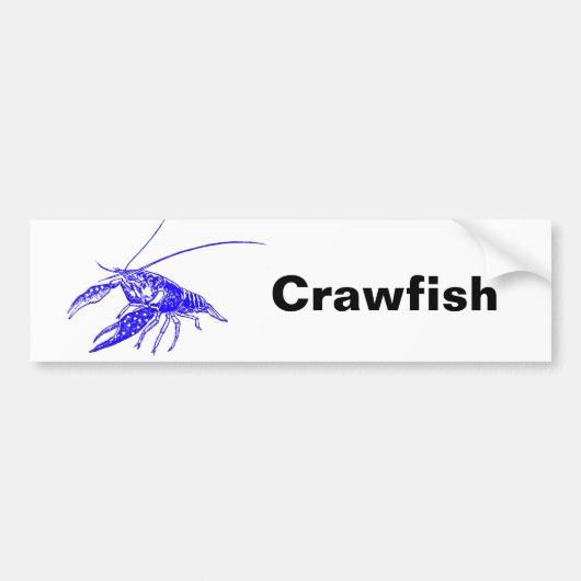 blue crayfish bumpersticker (Voorkant)