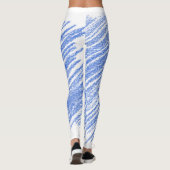 Blue Crayon Style Artwork Leggings (Achterkant)