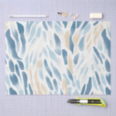 Blue Cream Abstract strand Tissuepapier (Craft)