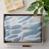 Blue Cream Abstract strand Tissuepapier (Geschenk)