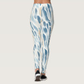 Blue Cream Abstracte dierenprint Leggings (Achterkant)