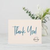 Blue cream black Company Logo Social Bedankt (Staand voorkant)