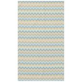 Blue Cream Chevron Stripes Tafelkleed (Voorkant)