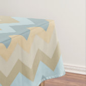 Blue Cream Chevron Stripes Tafelkleed (Voorbeeld)