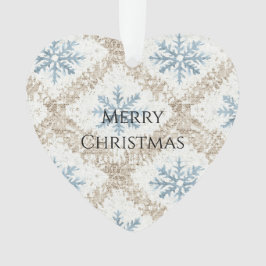 Blue Cream Christmas Snowflakes Ornament