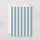 Blue Cream Classic Elegant Wedding RSVP Kaartje (Achterkant)