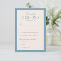 Blue Cream Classic Elegant Wedding