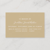 Blue & Cream Diamond Bachelor Party Ticket Invite (Achterkant)