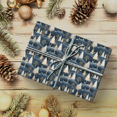 Blue Cream en Snowy Fields Cadeaupapier