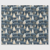 Blue Cream en Snowy Fields Cadeaupapier (Vlak)