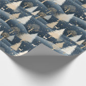 Blue Cream en Snowy Fields Cadeaupapier (Hoek)