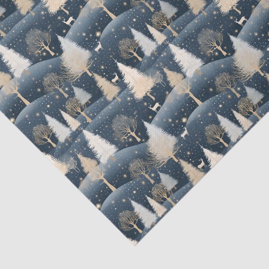 Blue Cream en Snowy Fields Tissuepapier (Detail)