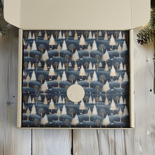 Blue Cream en Snowy Fields Tissuepapier