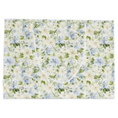 Blue Cream Floral Wedding Groot Cadeauzakje (Achterkant)