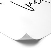 Blue Cream Floral Wedding True Love Welcome Poster (Hoek)