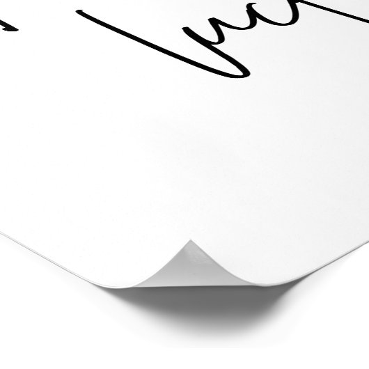 Blue Cream Floral Wedding True Love Welcome Poster (Hoek)