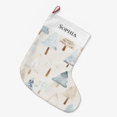 Blue Cream Gezellige kerstbomen Grote Kerstsok (Voorkant (Hangend))