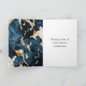 Blue Cream Gold Cowboy Cowgirl Koeienhuid Kerst Kaart (Binnen)