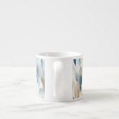 Blue Cream Ivory Abstract strand Espresso Kop (Achterkant)