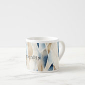 Blue Cream Ivory Abstract strand Espresso Kop (Voorkant rechts)