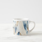 Blue Cream Ivory Abstract strand Espresso Kop (Rechts)