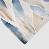 Blue Cream Ivory Abstract strand Tissuepapier (Detail)