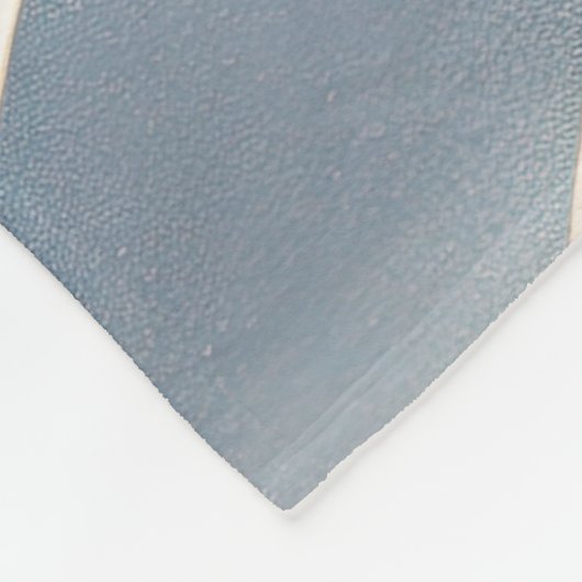 Blue Cream Ivory Abstract Waves Beach Fleece Deken (Hoek)