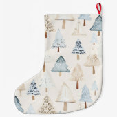 Blue Cream Kerstbomen Bourgogne streep Grote Kerstsok (Achterkant)