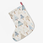 Blue Cream Kerstbomen Bourgogne streep Grote Kerstsok (Achterkant (Hangend))