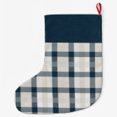 Blue Cream Pset Kraft Label op maat  Grote Kerstsok (Achterkant)