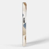 Blue Cream Sand Ivory Abstract Waves Beach Case-Mate iPhone Case (Achterkant / Rechts)
