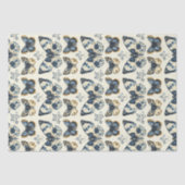  Blue Cream Shabby Chic Butterfly Decoupage Tissuepapier (Voorkant)