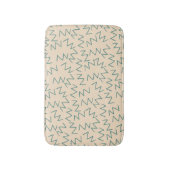 Blue Cream Tribal Zig Zag Stripes Patroon Badmat (Voorkant Verticaal)
