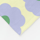 Blue Cream Tropical Floral Botanical Spring Summer Fleece Deken (Hoek)