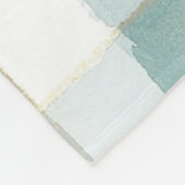 Blue Cream White Plaid Fleece Deken (Hoek)