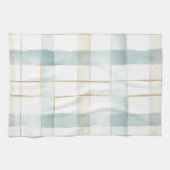 Blue Cream White Plaid Theedoek (Horizontaal)