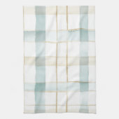 Blue Cream White Plaid Theedoek (Verticaal)