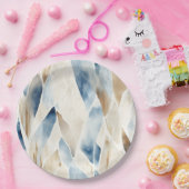 Blue Cream Zee Sand Ocean Beach Papieren Bordje (Feest)