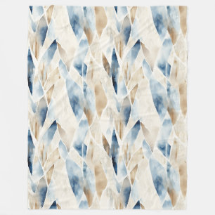 Blue Cream Zee Sand Ocean Serenity Fleece Deken