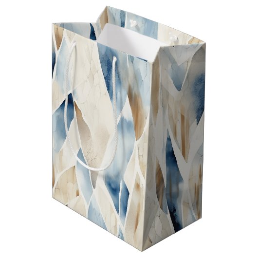 Blue Cream Zee Sand Ocean Serenity Medium Cadeauzakje (Achterkant Gekanteld)