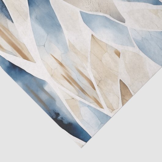 Blue Cream Zee Sand Ocean Serenity Tissuepapier (Detail)