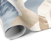 Blue Cream Zee Zand Abstract Cadeaupapier (Rol Hoek)